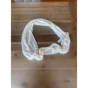 Off White Knit Infinity Scarf One Size